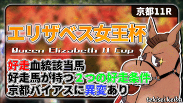 【エリザベス女王杯】予想難易度高…それでも押さえて欲しい情報はコレ！土曜レースでトラックバイアスに異変アリ【血統評価/独自解析】