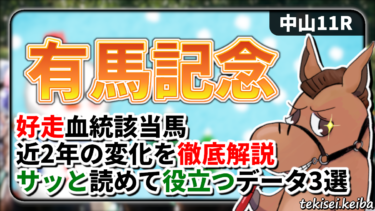 【有馬記念】直近2年の変化に気づけば勝ち組？好走血統該当馬のご紹介やサクッと読めてすぐ役立つアラカルトデータも